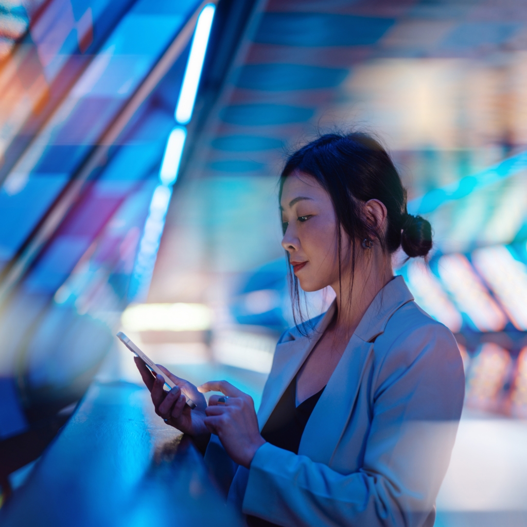 woman on phone